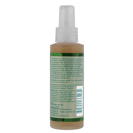 Aloe Life SG Aloe Mist Gel - Topical Skin Conditioner, Whole Leaf Aloe Vera Juice Concentrate, Contains Special Skin Actives, Vitamin A, C, & E, Helps Hydrate & Condition Your Skin-Hair (Single, 4 oz)