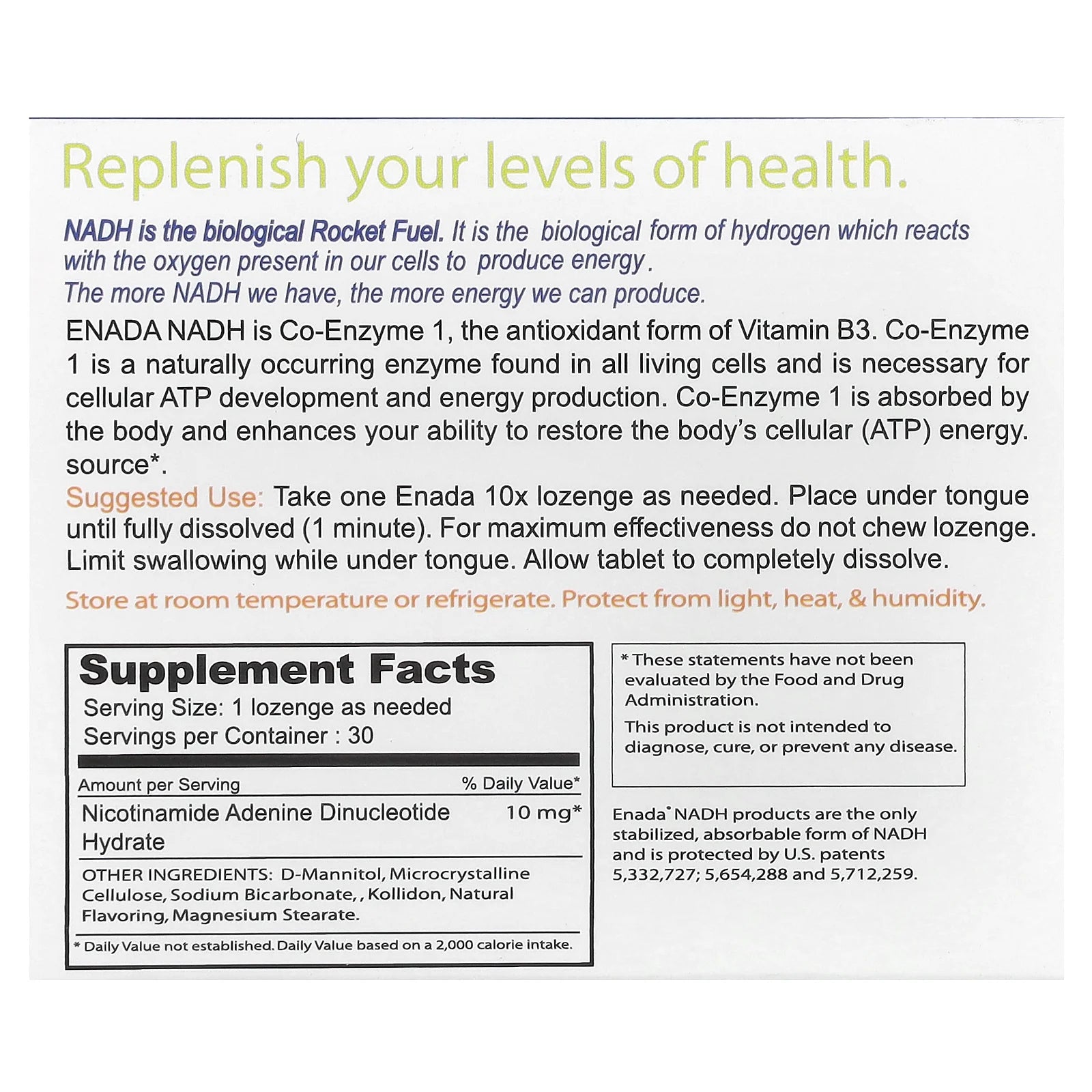 10mg Enada Performance - 30 Tablet Box (Blue)
