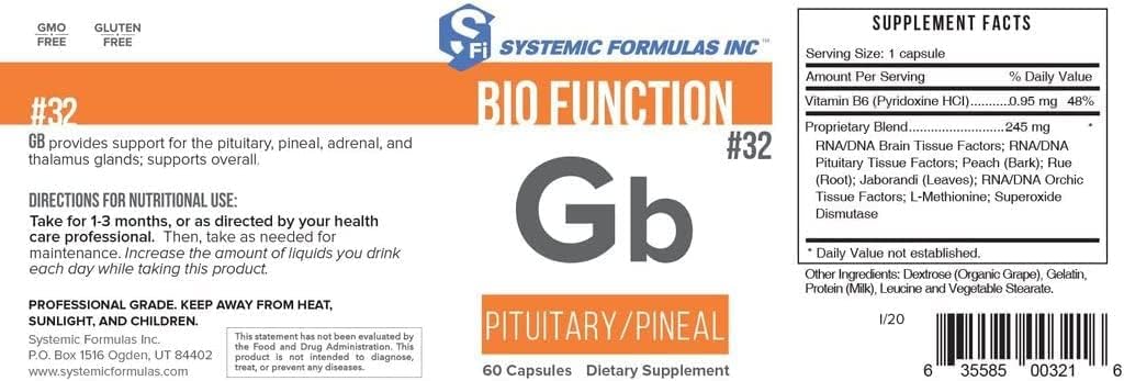 Systemic Formulas #32 Bio Function Gb Pituitary/Pineal