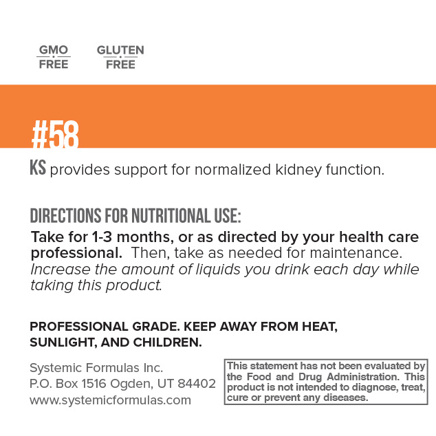 Systemic Formulas Bio Function Ks Kidney
