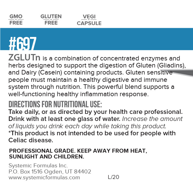 Systemic Formulas: #697 - ZGLUTn - Gluten Control
