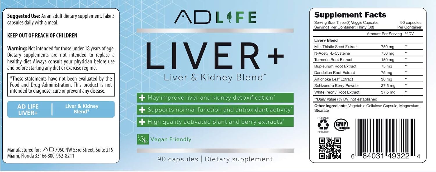Project AD Liver+ Liver Cleanse & Detox, Liver Supplement
