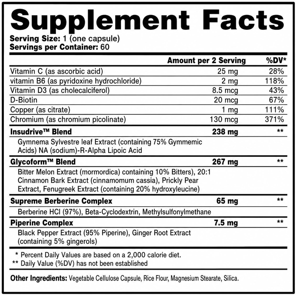 Project AD Matador Glucose Control Dietary Supplement