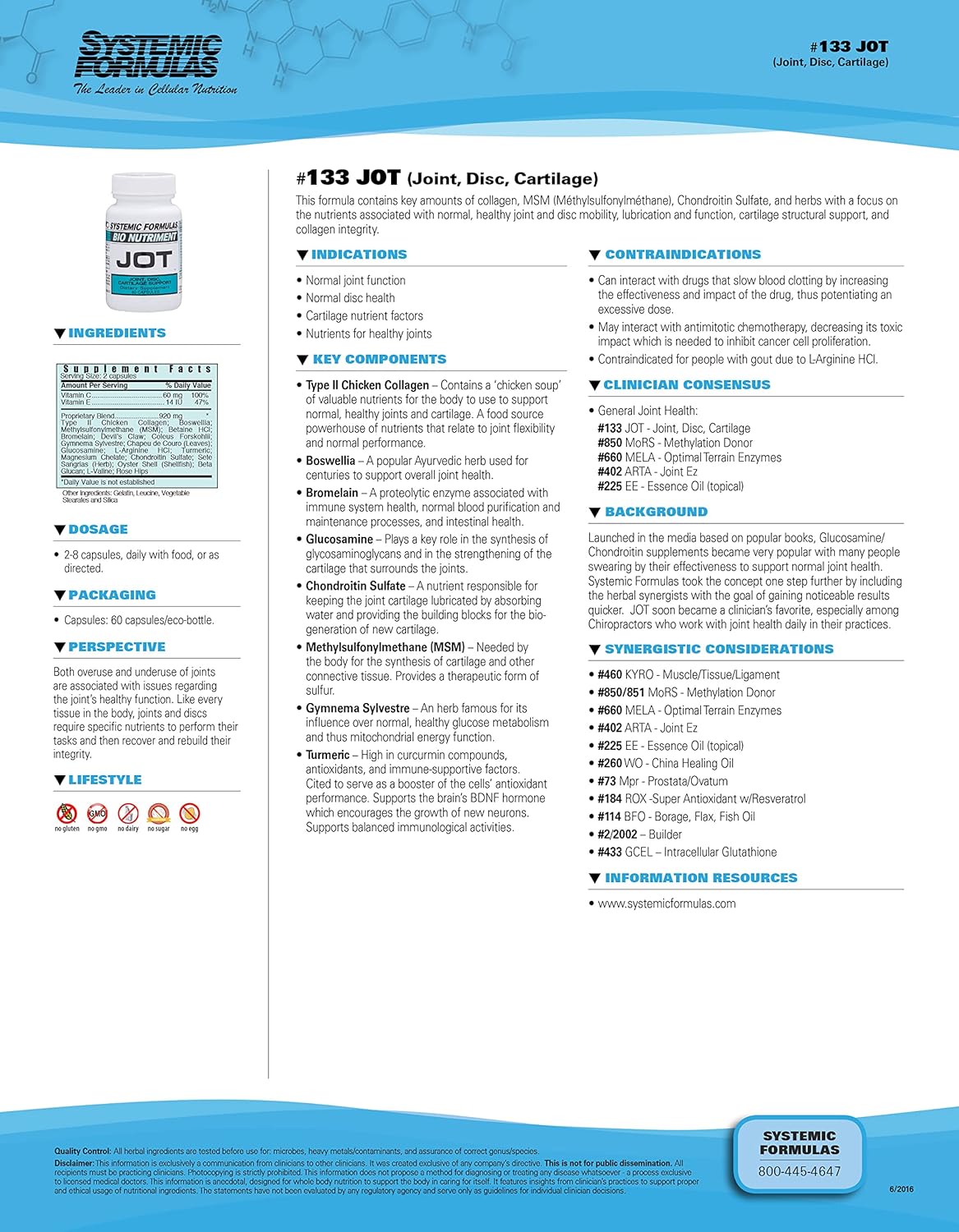 Systemic Formulas JOT – Joint/Disc/Cartilage