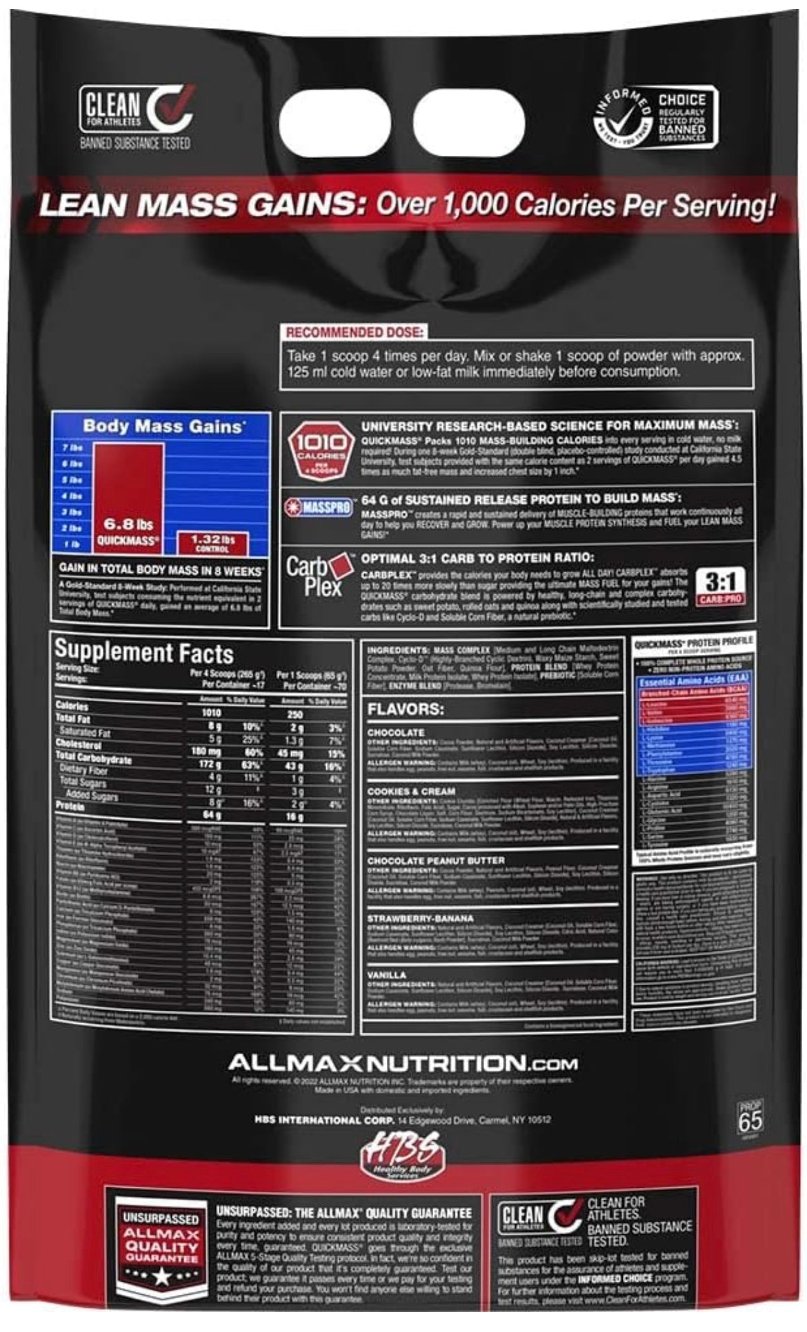Allmax Quickmass Mass Gainer