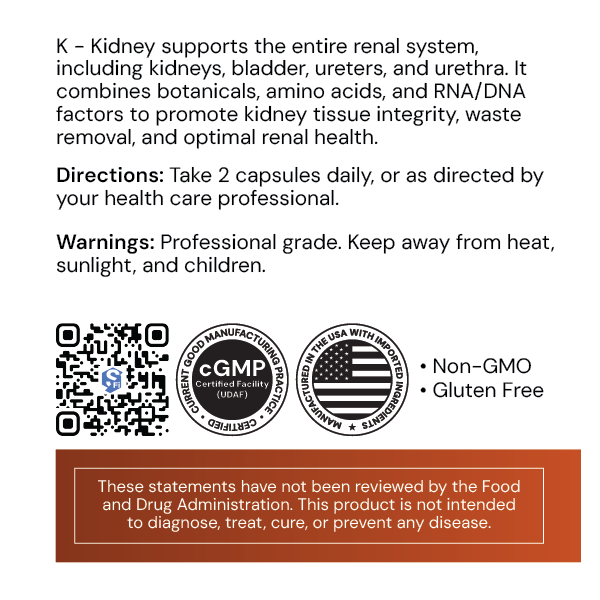 Systemic Formulas K Kidney Bio Function #56