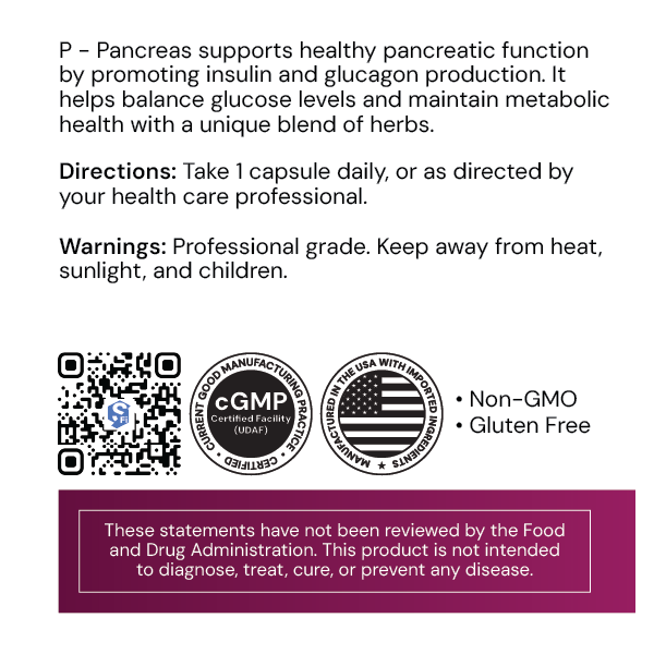 SYSTEMIC Formulas P Pancreas