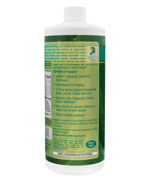 Aloe Life - Stomach Plus Formula, Fast-Acting Tonic for Children, Adults, & Seniors, Supports Healthy Digestion & Helps to Soothe Gas, Bloating, & Nausea, Aloe Vera Concentrate, Gluten-Free